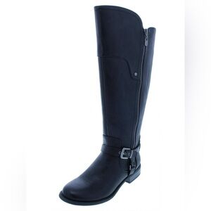 G by Guess Size 51/2 Black Womens Harson Faux Leather Riding Over-The-Knee Boots